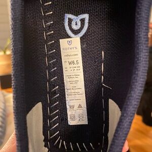 Rothy's Navy and Light Gray Slip-On Flat